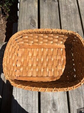Woven Wood Storage Basket - Natural Brown - Unbranded